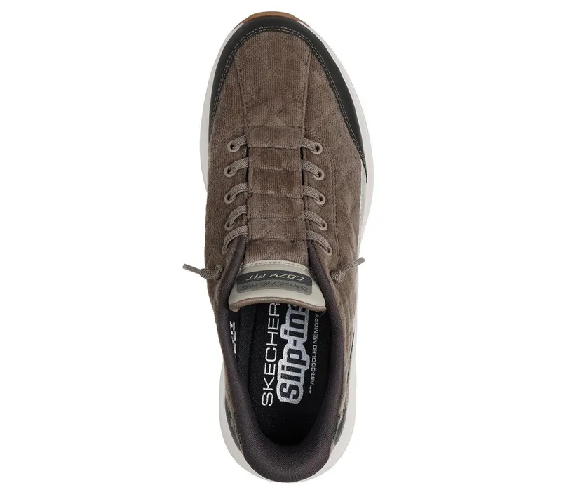 Skechers Skechers Slip-ins: Contour Foam – Cozy Fit Cordelux – Olijf (232618-OLV)