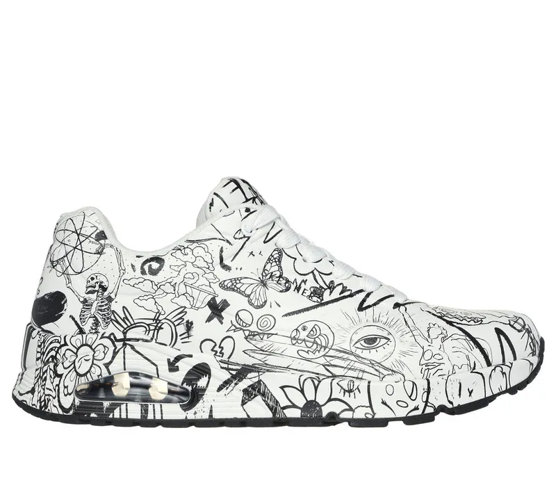 Skechers Vexx: Uno – Process Sketch – Wit / Zwart (183501-WBK)