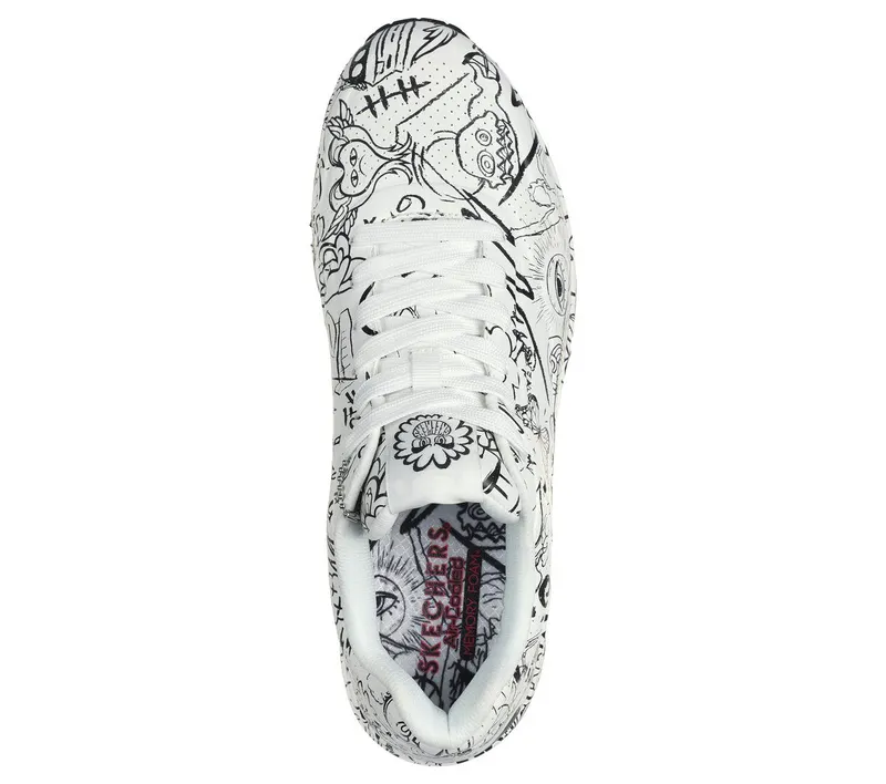 Skechers Vexx: Uno – Process Sketch – Wit / Zwart (183501-WBK)