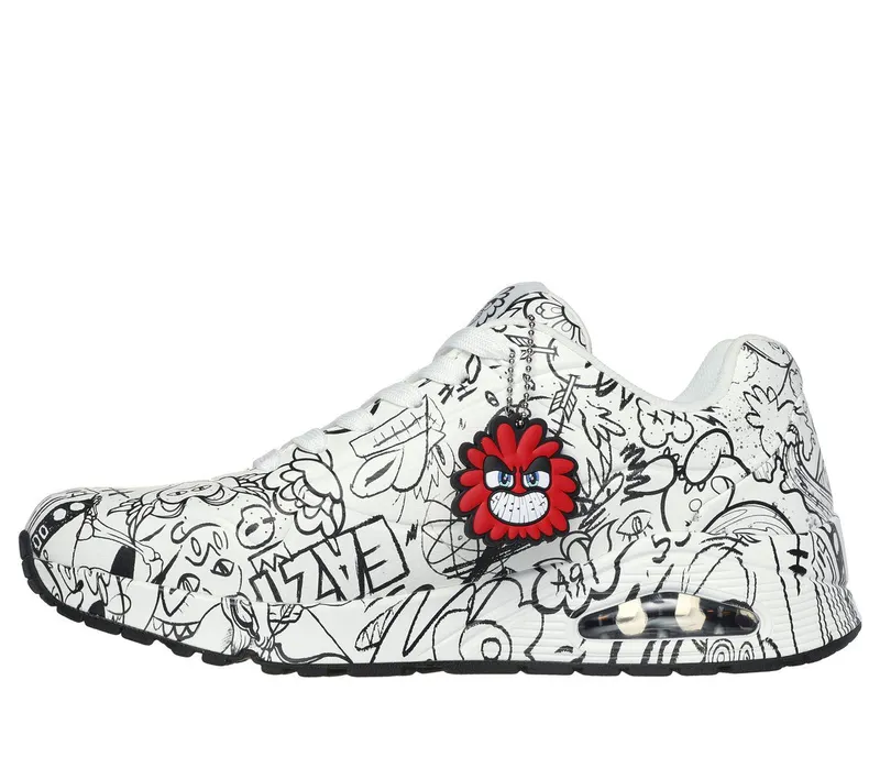 Skechers Vexx: Uno – Process Sketch – Wit / Zwart (183501-WBK)