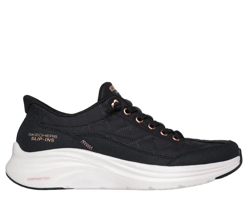 Skechers Skechers Slip-ins: Contour Foam – Cozy Fit Golden Hour – Zwart / Roos Goud (150413-BKRG)
