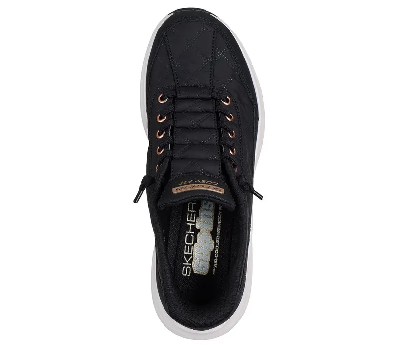 Skechers Skechers Slip-ins: Contour Foam – Cozy Fit Golden Hour – Zwart / Roos Goud (150413-BKRG)