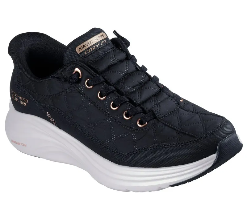 Skechers Skechers Slip-ins: Contour Foam – Cozy Fit Golden Hour – Zwart / Roos Goud (150413-BKRG)
