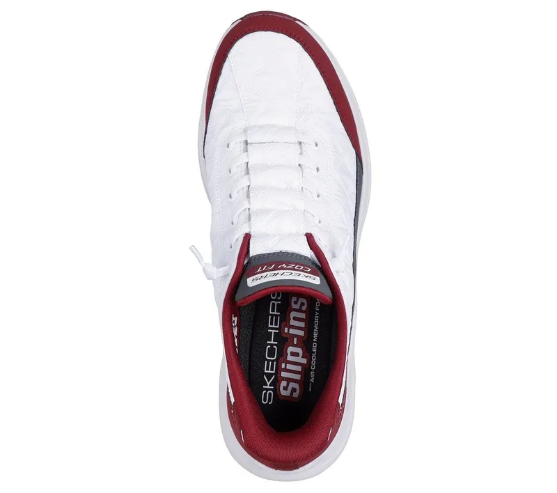 Skechers Skechers Slip-ins: Contour Foam – Cozy Fit – Wit / Bourgondië (232619-WBUG)