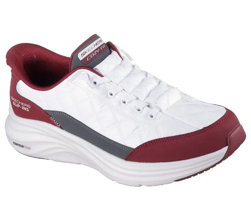 Skechers Skechers Slip-ins: Contour Foam – Cozy Fit – Wit / Bourgondië (232619-WBUG)