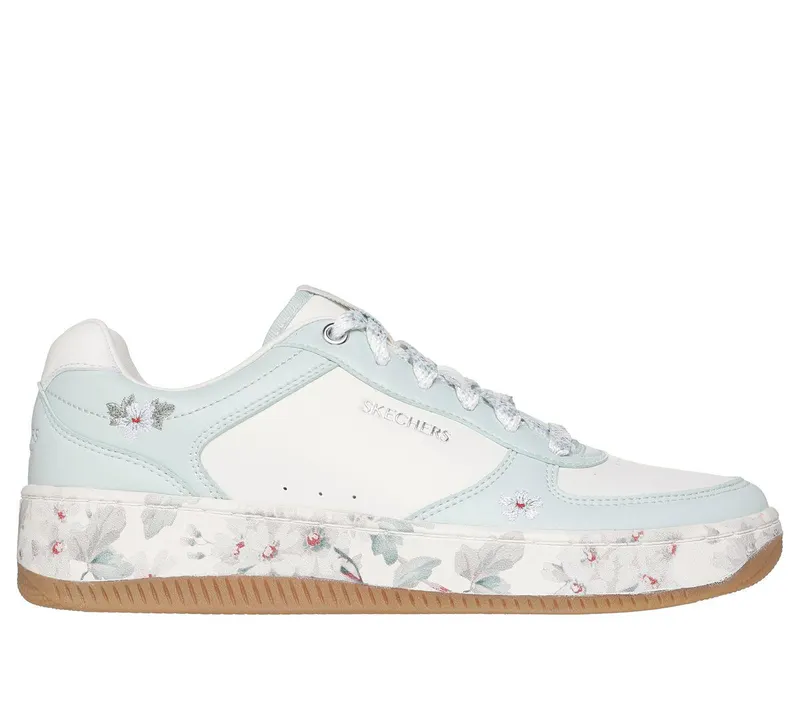Skechers Sport Court 2.0 – Floral Frenzy – Wit / Munt (185168-WMNT)