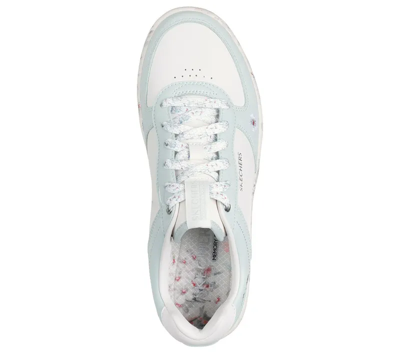 Skechers Sport Court 2.0 – Floral Frenzy – Wit / Munt (185168-WMNT)