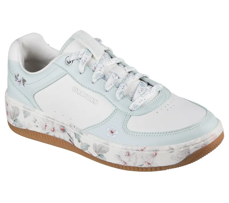 Skechers Sport Court 2.0 – Floral Frenzy – Wit / Munt (185168-WMNT)