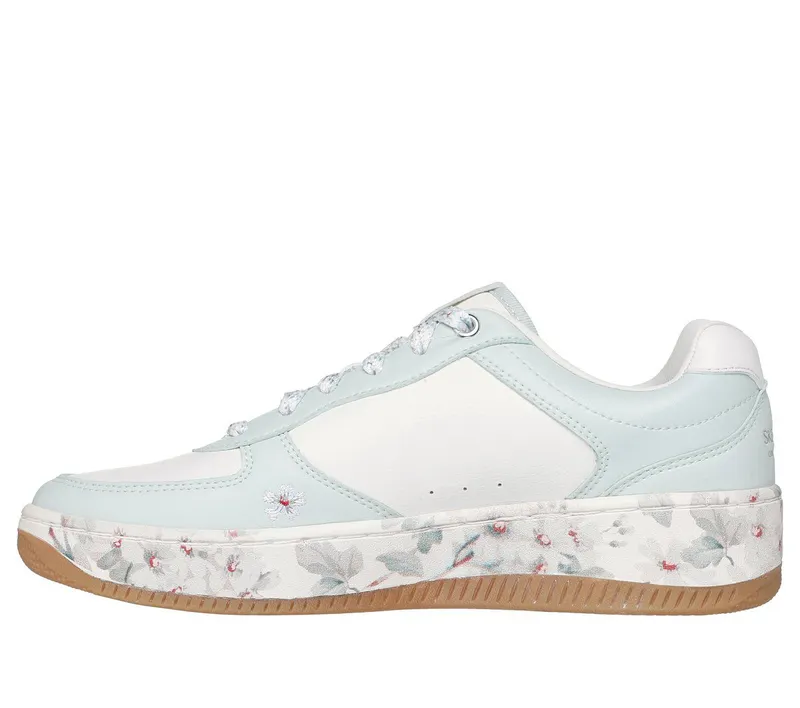 Skechers Sport Court 2.0 – Floral Frenzy – Wit / Munt (185168-WMNT)