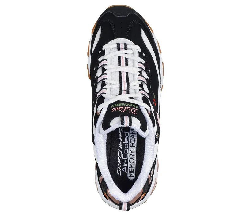 Skechers D’Lites – Spring Bloom – Zwart / Wit (150553-BKW)