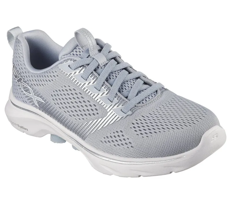 Skechers GO WALK 7 – Hailey – Grijs / Zilver (125251-GYSL)
