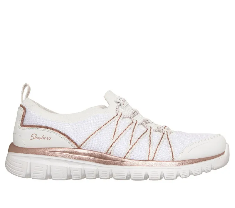 Skechers Graceful – Purecrush – Wit / Roos Goud (100888-WTRG)