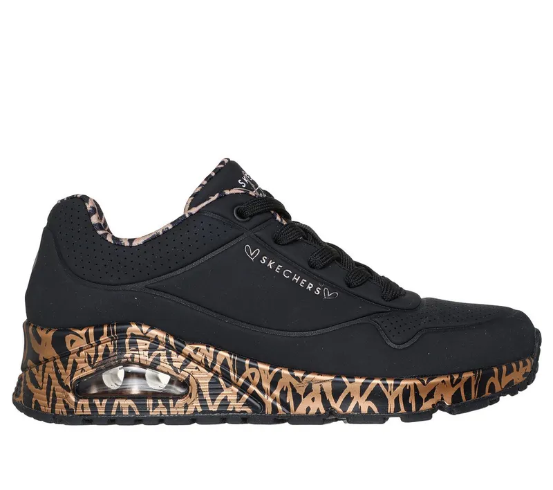 Skechers Skechers x JGoldcrown: Uno – Loving Love – Zwart / Roos Goud (155506-BKRG)