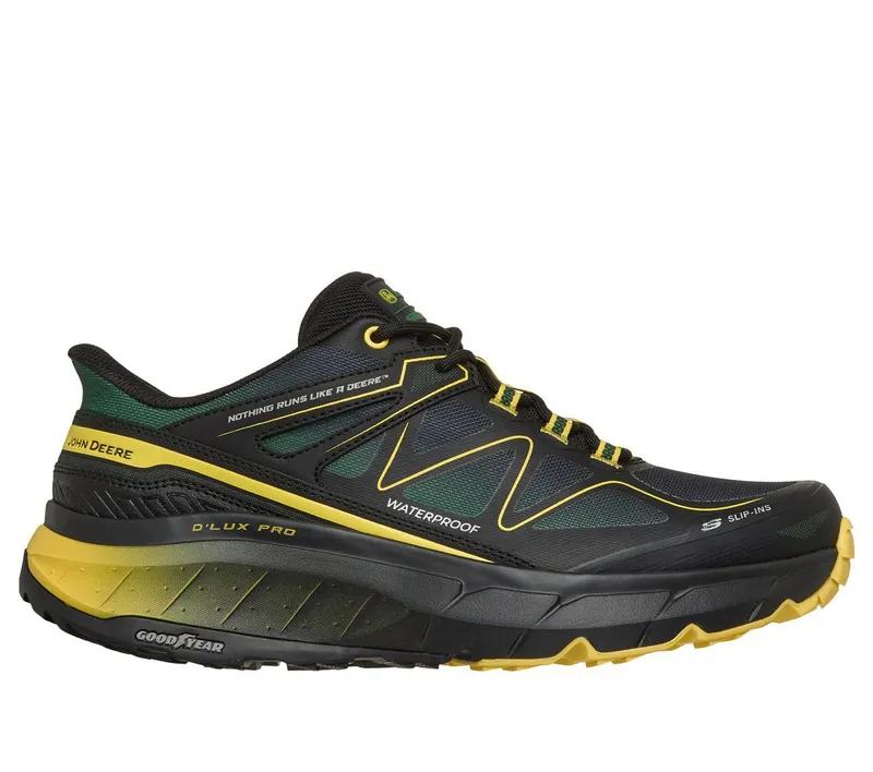 Skechers Skechers Slip-ins John Deere Waterproof Relaxed Fit: D’Lux Pro – Reel Cutting – Zwart / Groente (256202-BKGR)