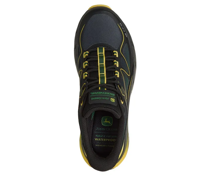 Skechers Skechers Slip-ins John Deere Waterproof Relaxed Fit: D’Lux Pro – Reel Cutting – Zwart / Groente (256202-BKGR)