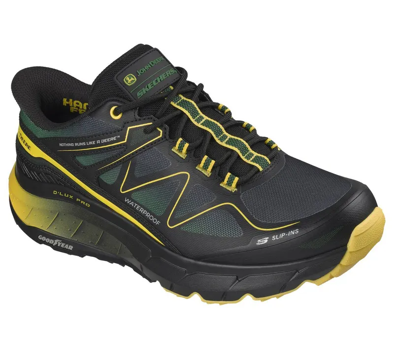 Skechers Skechers Slip-ins John Deere Waterproof Relaxed Fit: D’Lux Pro – Reel Cutting – Zwart / Groente (256202-BKGR)