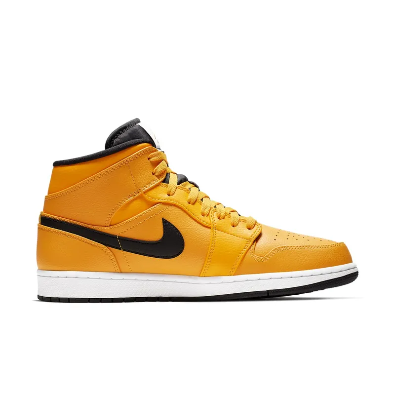 Air Jordan Nike AJ I 1 Mid University Gold Black (2019) (554724-700)