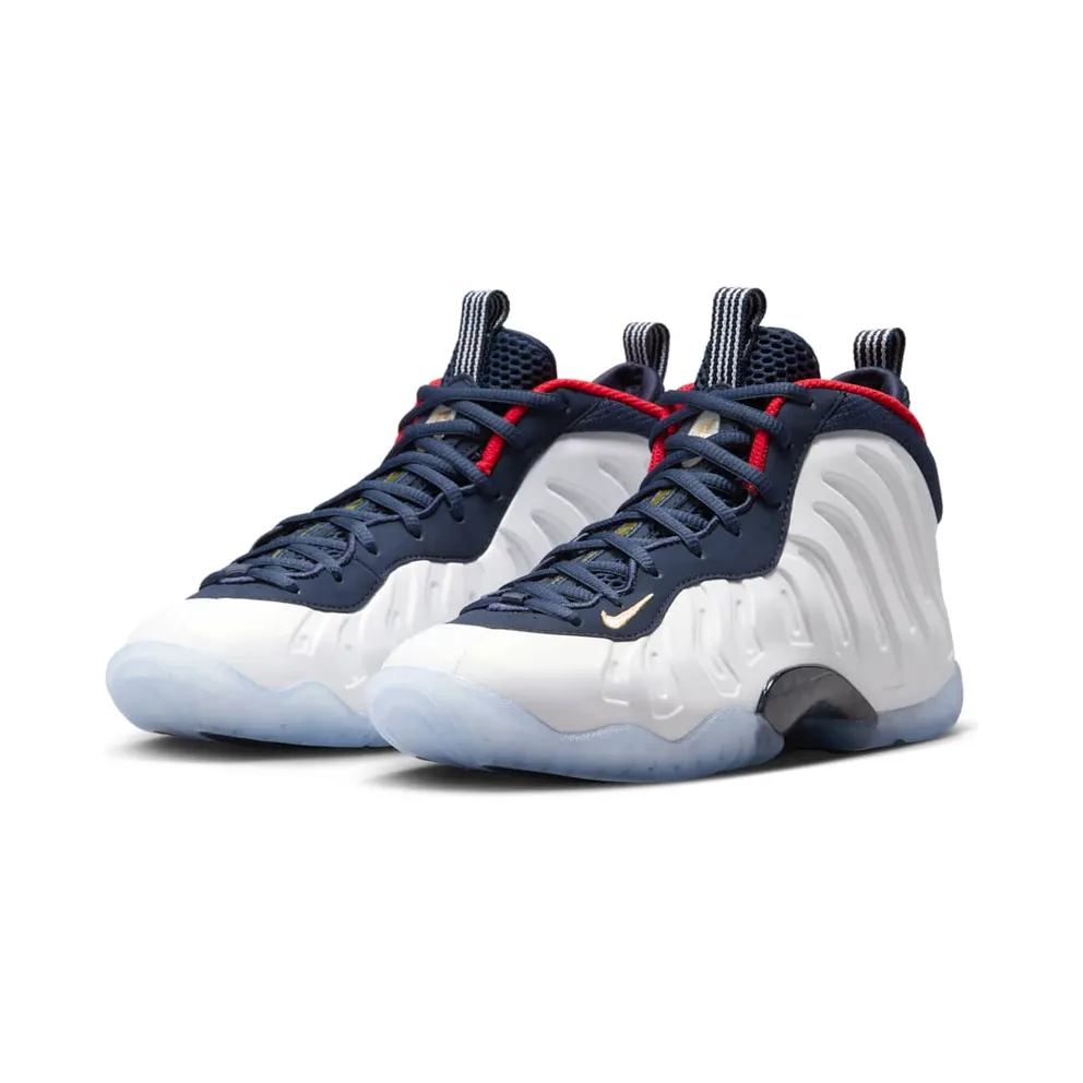 Nike Air Foamposite One Olympic (GS) Obsidian/University Red-Metallic Gold-White (644791-403)