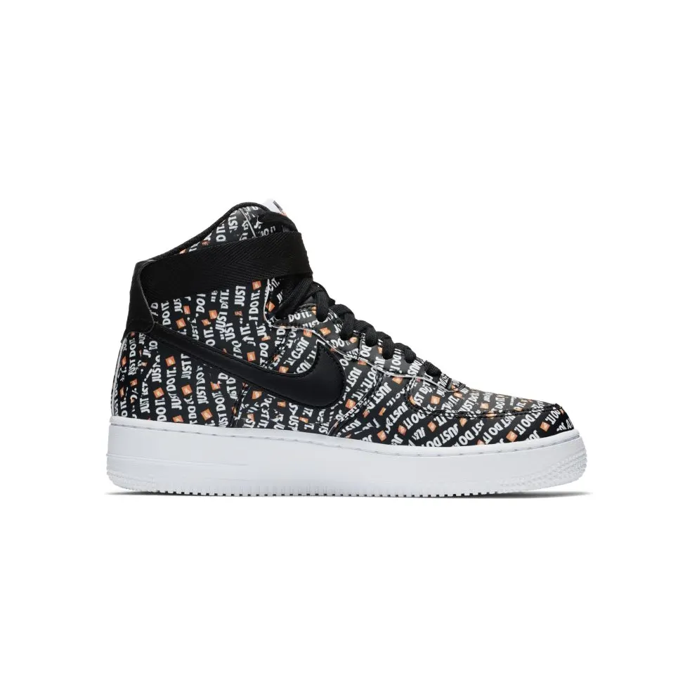 Nike Air Force 1 High Just Do It Pack Black (W) Black/Black-White-Total Orange (AO5138-001)