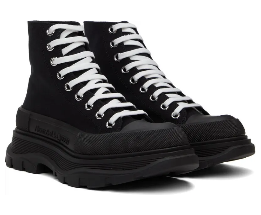 Alexander McQueen Blue Tread Slick High Sneakers (604254W4MV2) (4)