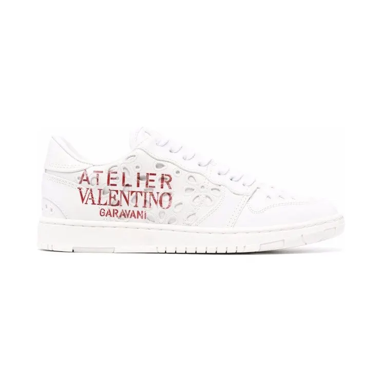 Valentino Garavani Leather Graphic Print White Red (ZW2S0CQ6MKGR81)