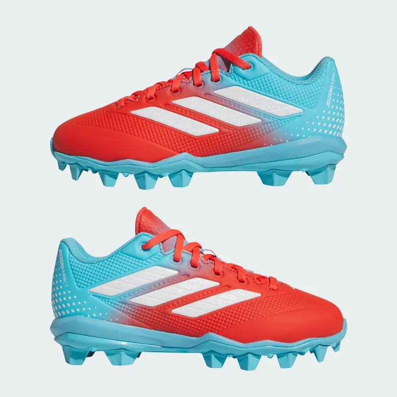 Adidas Adizero Impact 2.0 Candy Molded Cleats Kids Bright Cyan / Cloud White / Bright Red (JR3817)