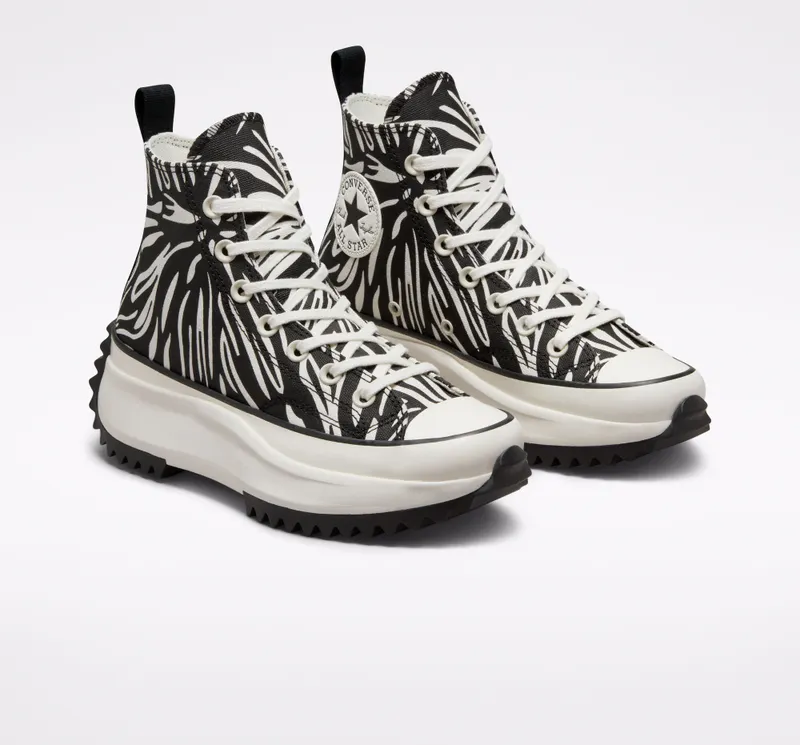 Converse Run Star Hike Platform Animalier Egret/Black/egret