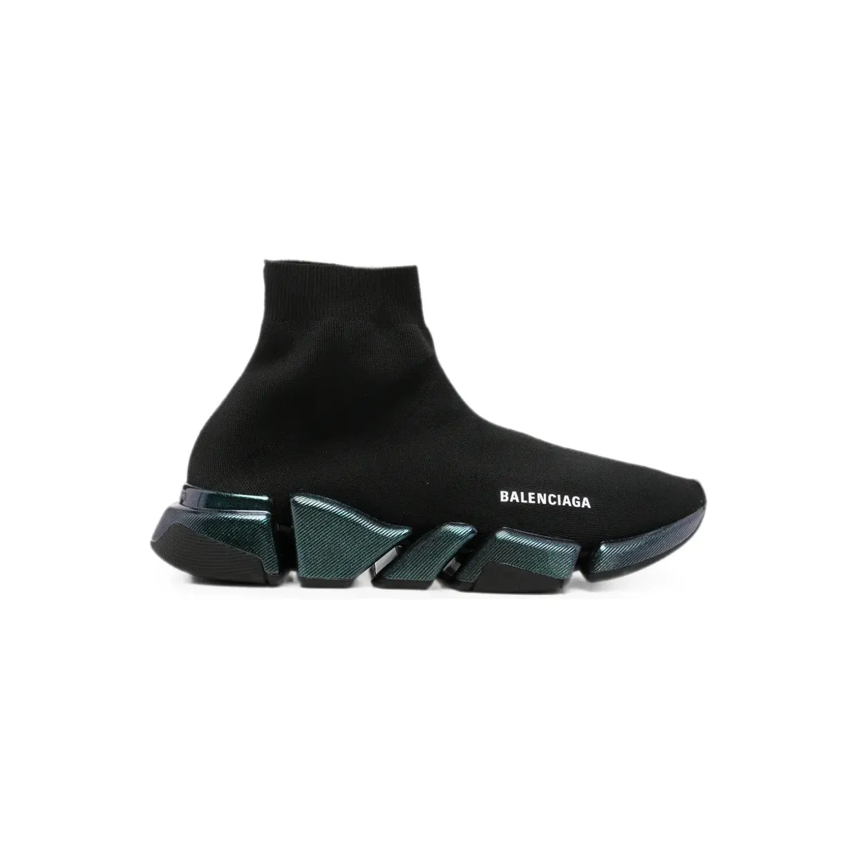 Balenciaga Black/blue Speed 2.0 Iridescent knit sneakers 617239W2DDB/T_BALEN-1040_600-45