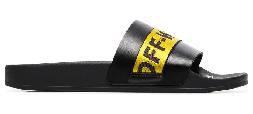 Off-White Industrial Strap Slides Black