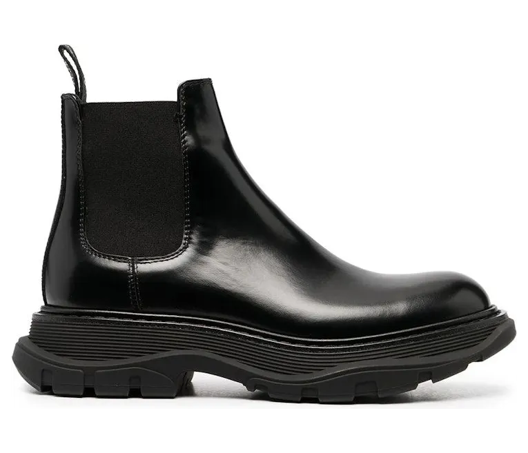 Alexander McQueen Chunky Sole Chelsea Boots Black (641837WHZ841000)