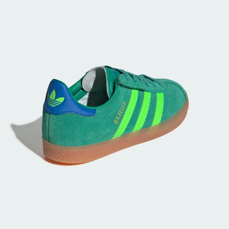 Adidas Gazelle Comfort Closure with Elastische Veters Kids Semi Court Green / Solar Green / Blue Bird (JQ7835)