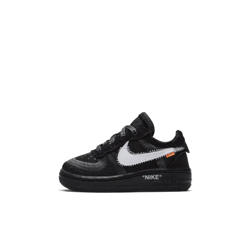 Nike x Off White Air Force 1 Low Black Kids (2018) (BV0853-001)