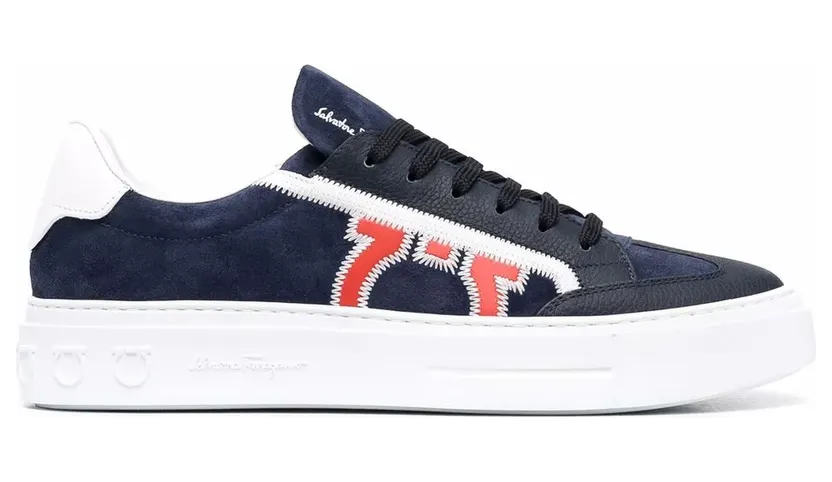 Ferragamo Borg 5 low-top sneakers – Blauw (749494)