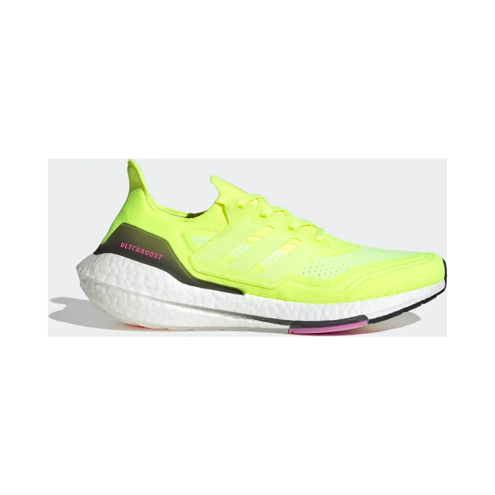 adidas Ultraboost 21 Laufschuh Solar Yellow / Cloud White / Screaming Pink (FY0373)