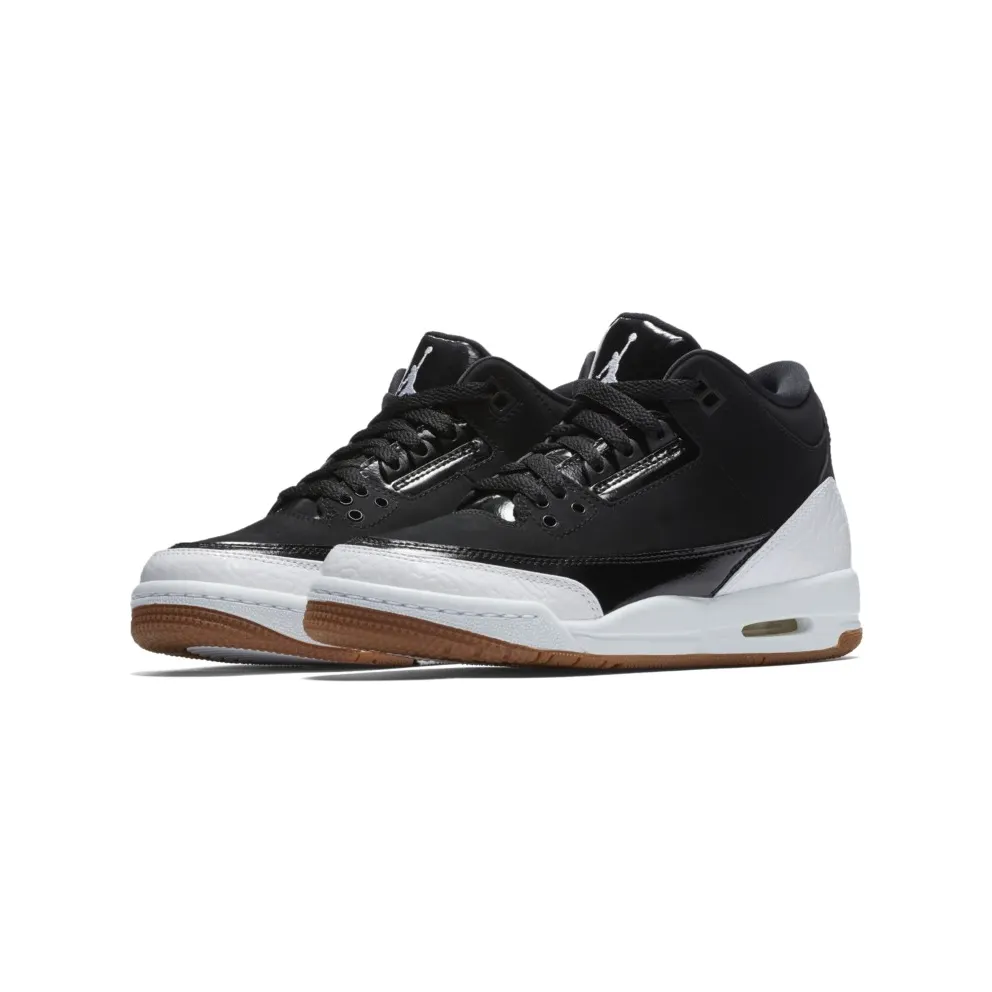 Jordan 3 Retro Black White Gum (GS) Black/White-Gum Medium Brown (441140-022)