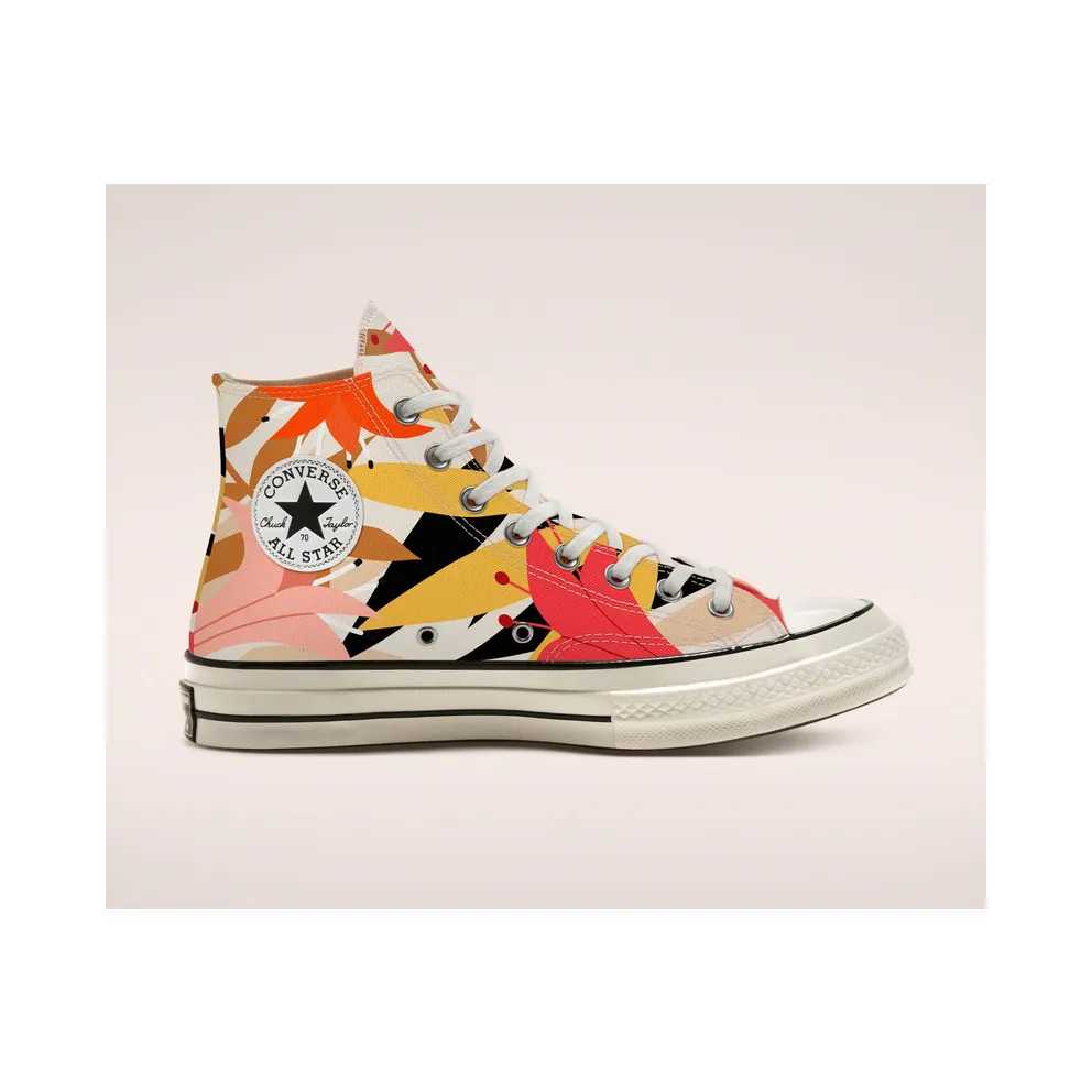 Converse Women’s Vintage Floral Chuck 70 High Top Orange Orange (568374C)