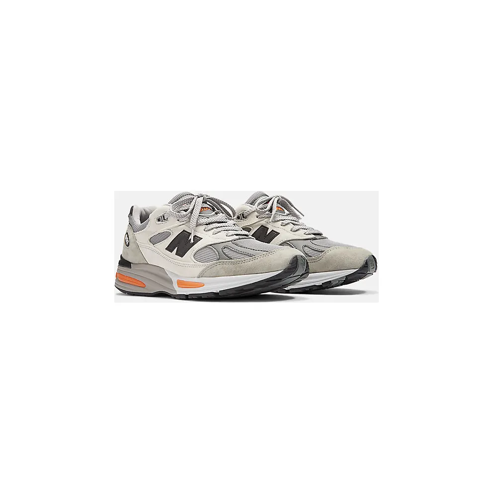 New Balance 991v2 MiUK Pelican Grey Orange (U991BS2)