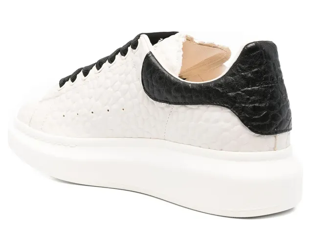 Alexander Mcqueen Oversized Textured Leather “White” (807881 WHAEG 9079) (3)