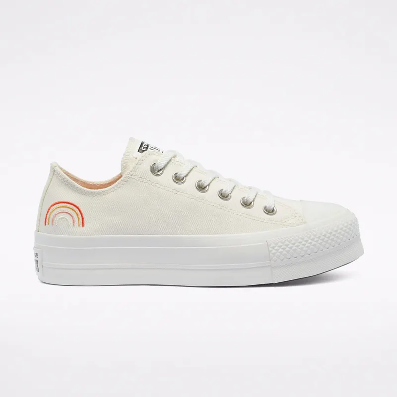 Converse Summer Spirit Platform Chuck Taylor All Star Low Top Egret/multi/vintage White (571924C)