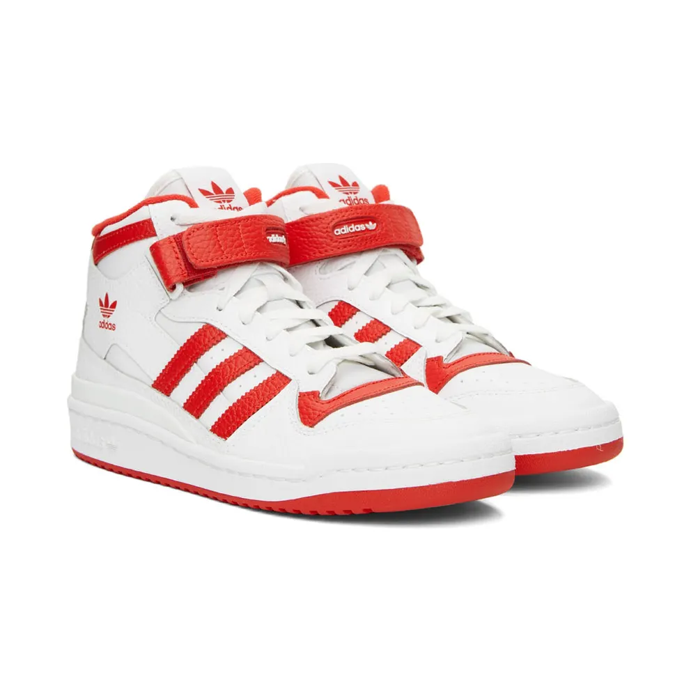 adidas Originals White & Red Forum Mid (GY5819)