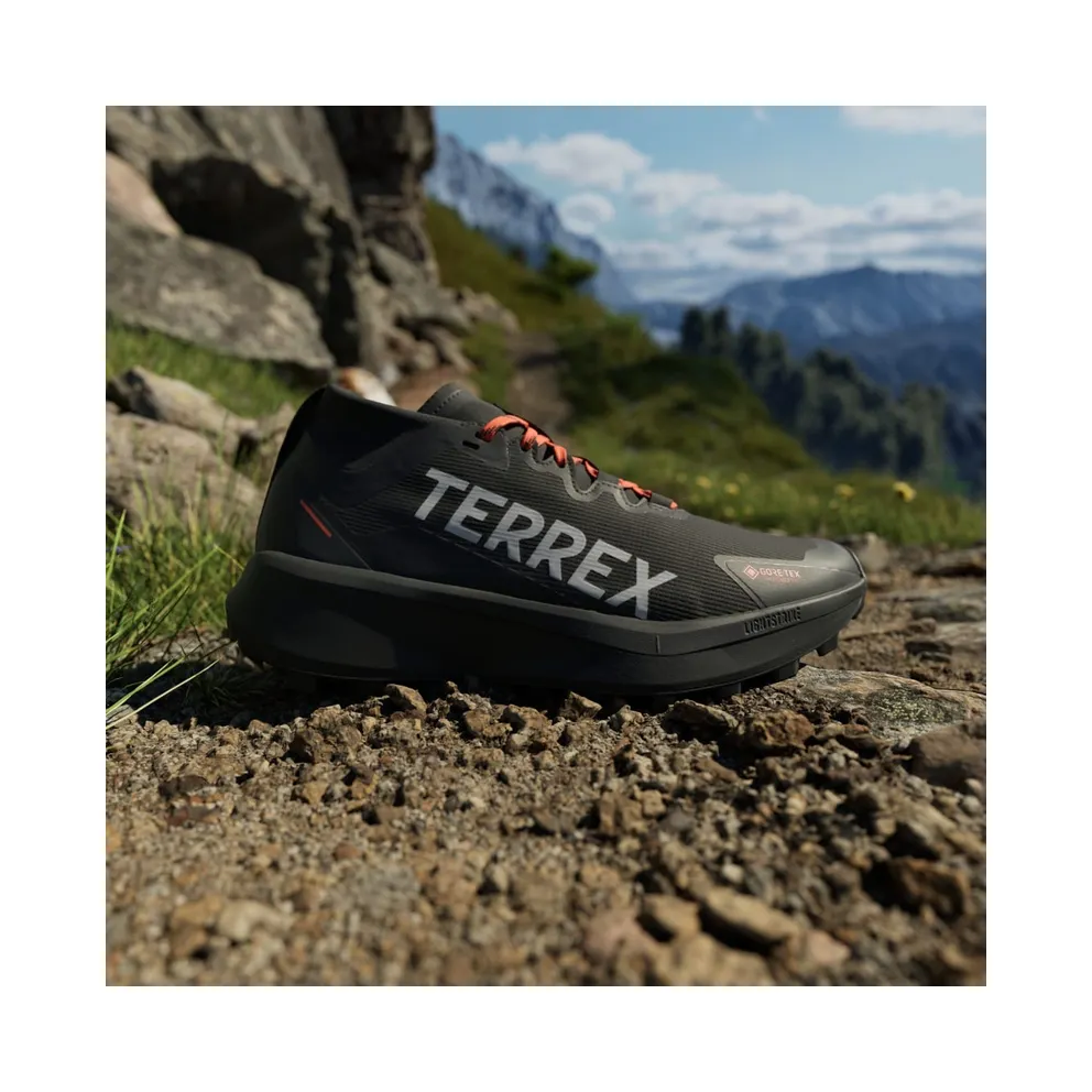 Adidas Terrex Agravic GTX Trail Running Core Black / Grey Two / Semi Impact Orange (IH2939)