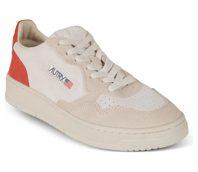 Autry Lace-up Perforated “Neutrals/Orange” (AULW TS25) (2)