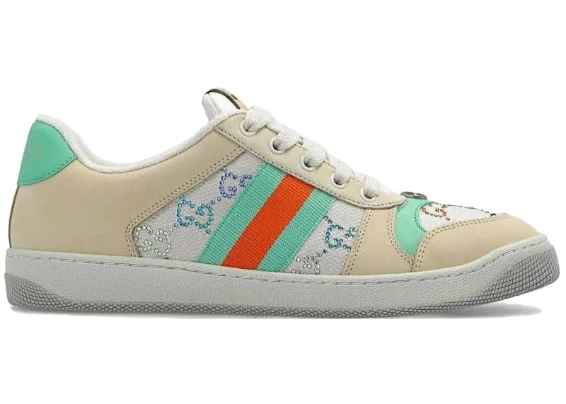 Gucci Screener GG Crystals Beige Green Orange (732193 FABH2 9178)