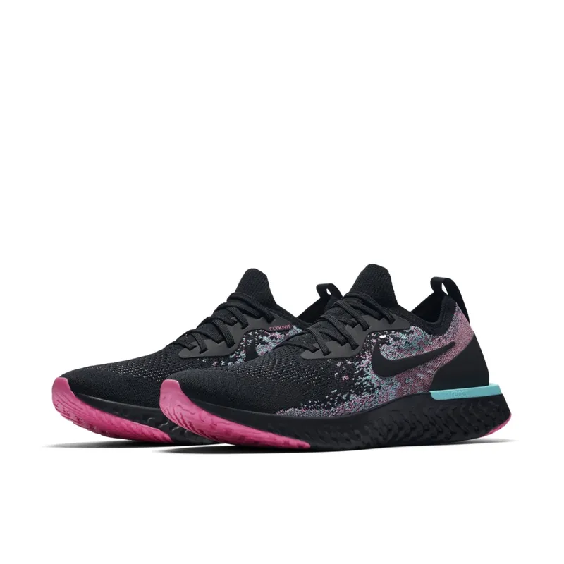 Nike Epic React Flyknit South Beach Black/Black-Hyper Jade-Laser Fuchsia (BV1572-001)