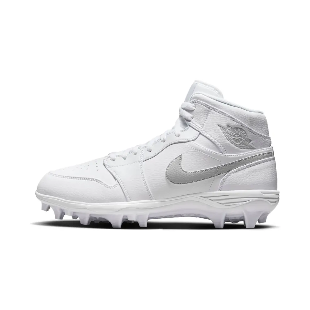 Jordan 1 Mid TD Cleat White Grey Fog (FJ6805-101)