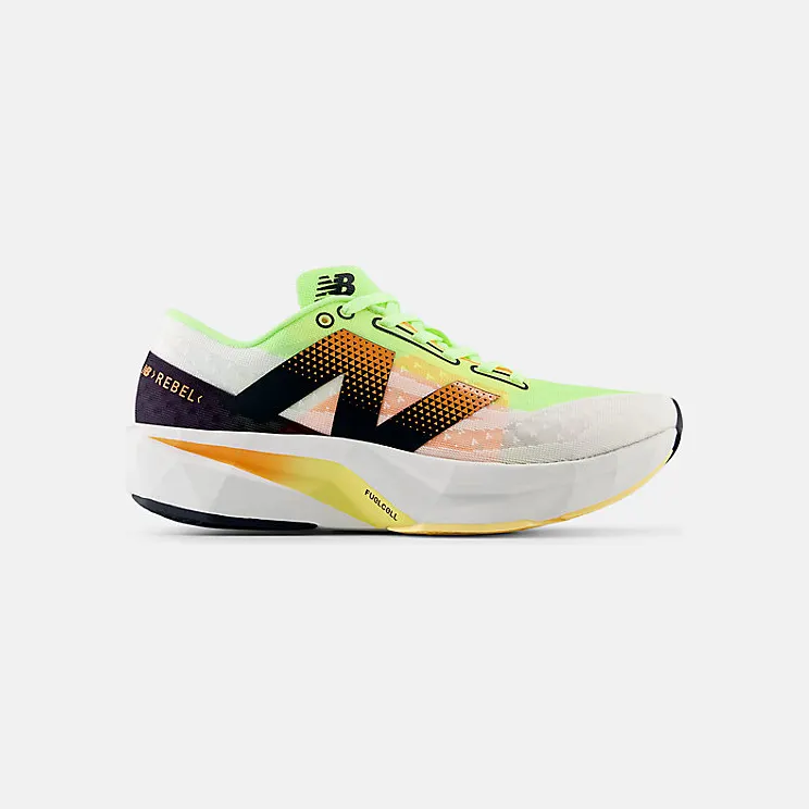 New Balance FuelCell Rebel v4 White Bleached Lime Glow (WFCXLA4)