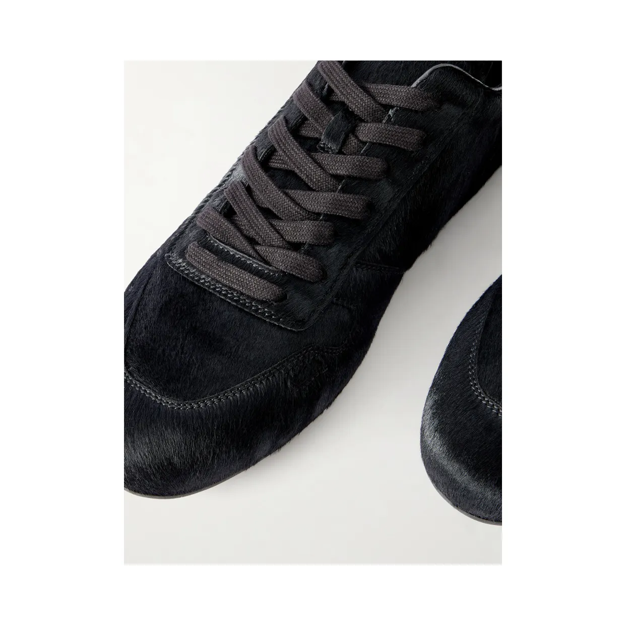 Rick Owens Minimal Sneaks Pony Hair Sneakers Black (RU02F4889) (5)