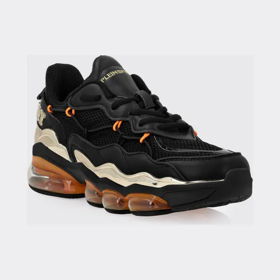 Plein Sport Mesh And Leather Sneakers Black 1 (PAESUSC0746STE003N0286)