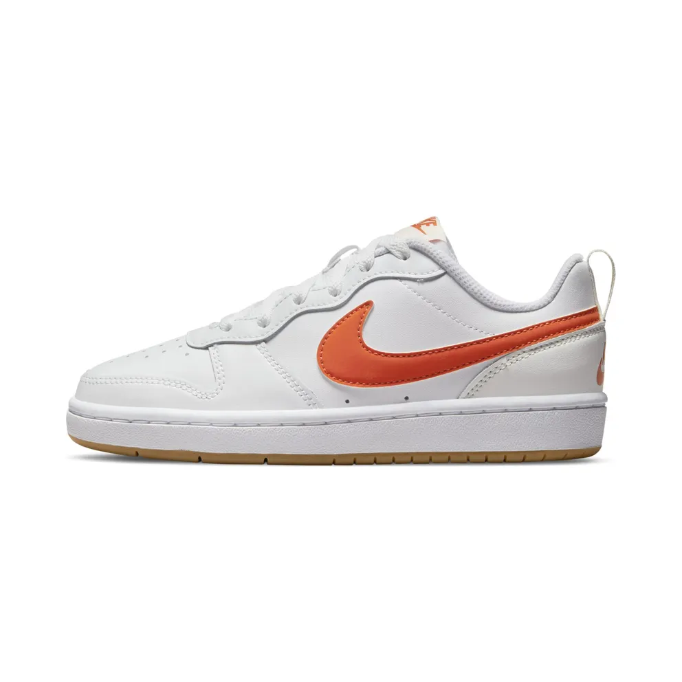 Nike Court Borough Low 2 “White / Summit White / Sail / Orange” (BQ5448-114)