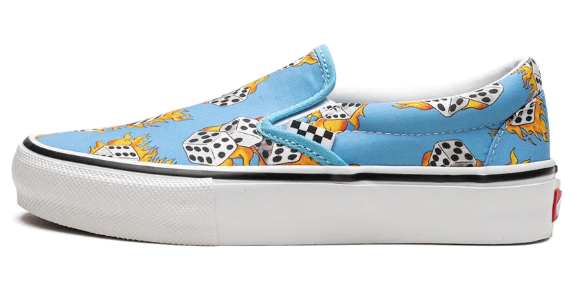 Vans Skate Slip-On “Blue Flame Dice” (VN0A5FCABM6)